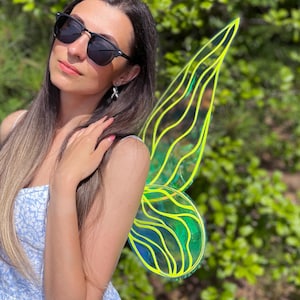 Fairy Wings for Photoshoot, Iridescent Fairy Costume Accessory for Adults and Kids, Light Summer Wings for Festivals, Parties and Portraits