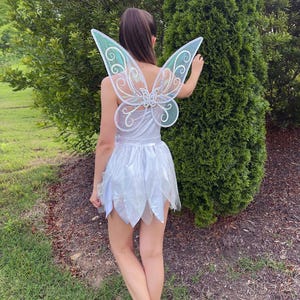 Fairy Wings for Adults and Kids, Iridescent Butterfly Costume Wings, Pastel Fairy Wings for Cosplay, Photoshoot, Renaissance Festival