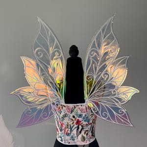 Iridescent Forest Wings for Festivals, Shimmering Woodland Wings for Festival, Fairycore, Cosplay, Halloween, Mystical Forest Fairy Wings