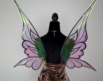 Dark Gothic Fairy Wings, Small Woodland Fairycore, Renaissance Festival, Cosplay, Black Fairy