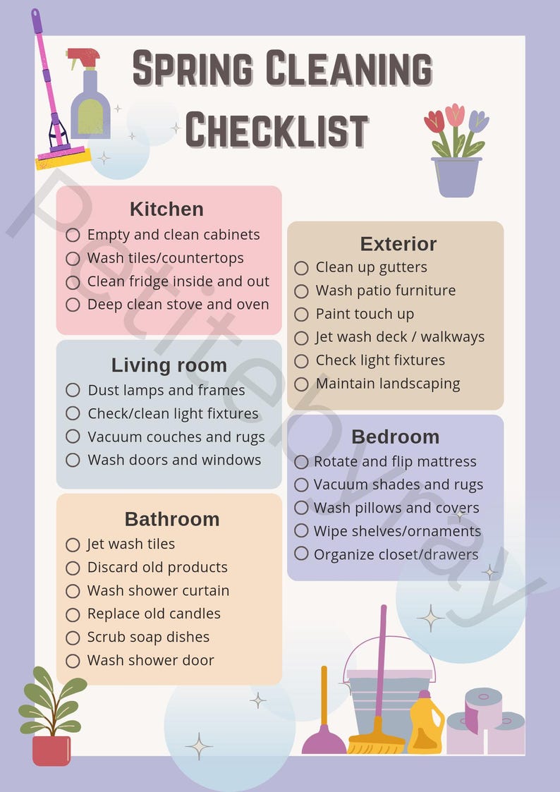 Spring Check List - Etsy