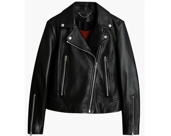 Handmade Italian Style Women's Goat Leather Jacket