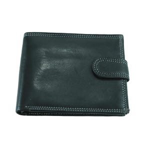 Cartera de cuero para hombre hecha a mano, de cuero de grano completo, clásica, plegable y cosida, ideal para él o para papá.