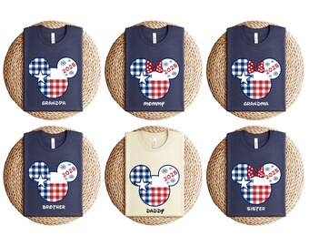 Disney Minnie & Mickey 4. Juli Shirt, Kundenspezifisches Disney Patriotic Shirt, Disney Inbezug