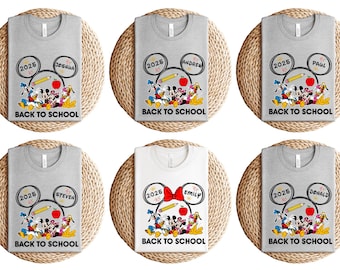 Disney Back To School Shirts 2025, Custom Disney First Day of School Shirt, Mickey & Friends Welcome Back To School Shirt, Disney School Tee