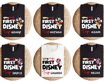 My First Disney Trip Shirt 2025, Matching Disney Tees, Disney Vacation Family Shirts, Disneyland Group T-Shirt, Disneyworld 1st Trip Tee