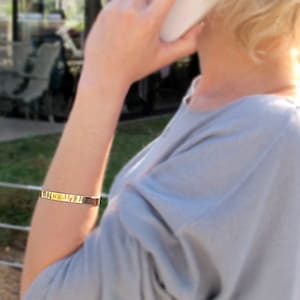 Gold Cuff Bracelet Personalized bracelets Custom Engraved Bangle Custom Cuff Bracelet Message bracelet Inspirational bracelet for Her
