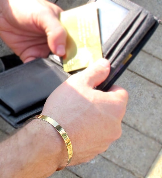 gold cuff mens bracelet