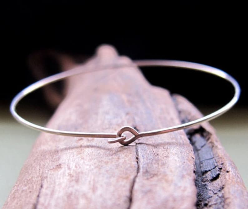 Thin Sterling Silver Bangle Bracelet Lightweight Bangle Etsy