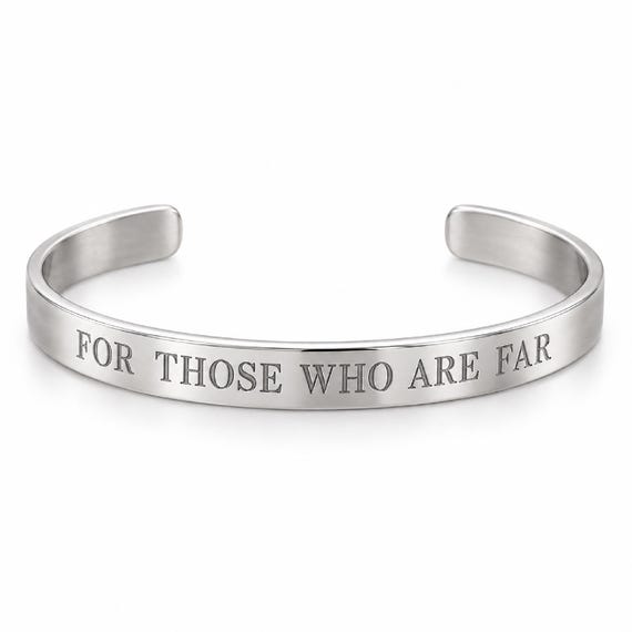 Matte Silver Cuff Bracelet Satin Personalized Bangle Bracelet Bracelet for men Unisex 2 Sides Engraved Cuff Mens Birthday Gift boyfriend