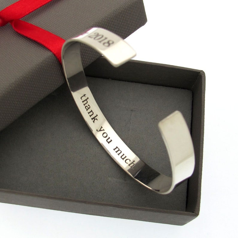 Mens Personalized Cuff Bracelet Custom Sterling Silver Cuff Anniversary Gift For Men Groomsmen Gift Mens Bracelet Mens Gift Boyfriend Gift