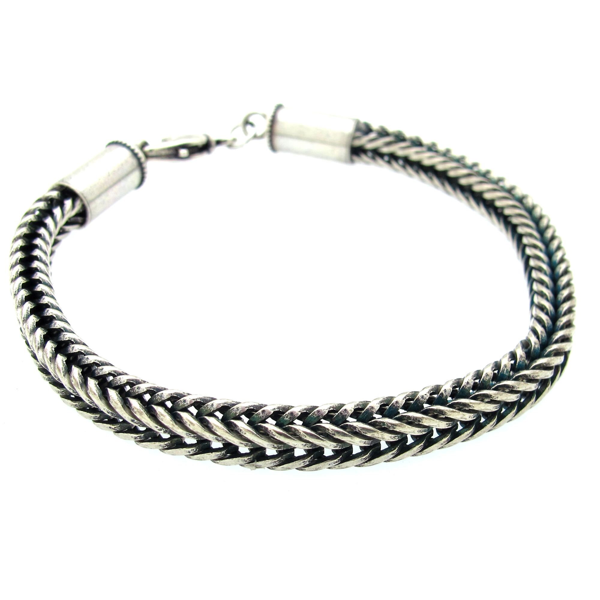 Rope Chain Bracelet Metal Mens Bracelet Stainless Steel | Etsy