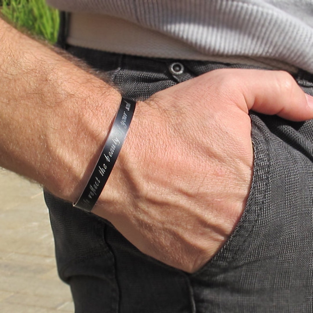 Engraved metal bracelets outlet