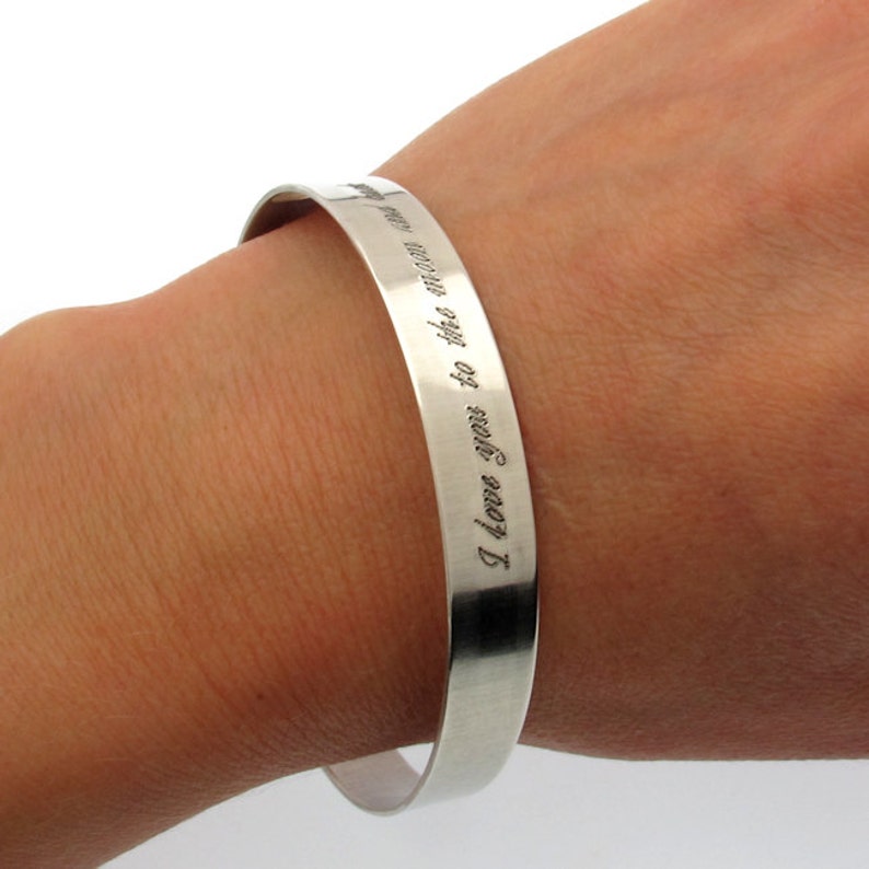 Mens Personalized Cuff Bracelet Custom Sterling Silver Cuff Anniversary Gift For Men Groomsmen Gift Mens Bracelet Mens Gift Boyfriend Gift