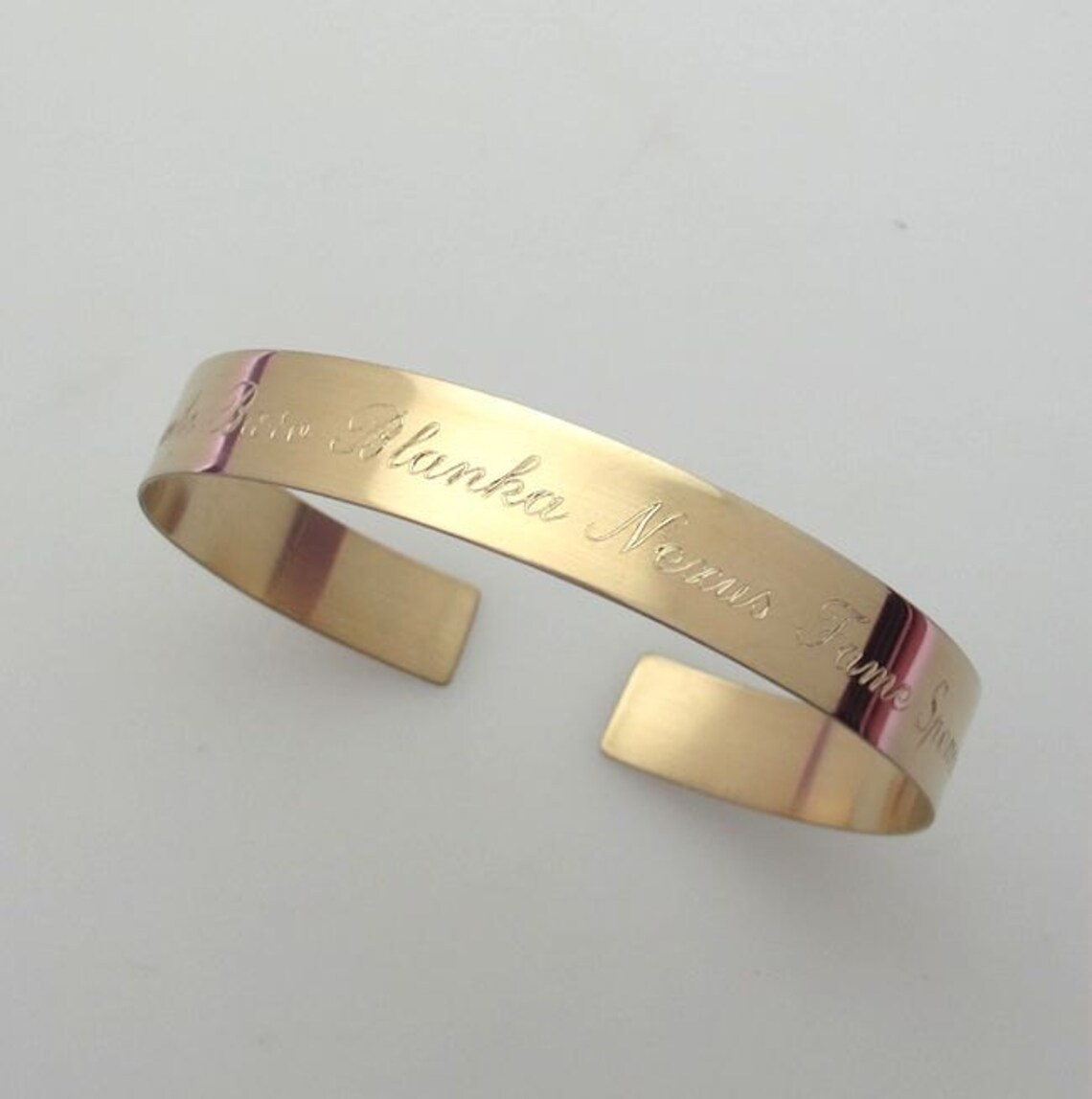 Gold Cuff Bracelet. Personalized Bracelets. Custom Engraved Etsy