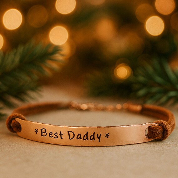 Pulseras Para Caballero Pulsera Hombre YADOCA - Cuero Grabado "Te Amaré Siempre" Regalo Hombre