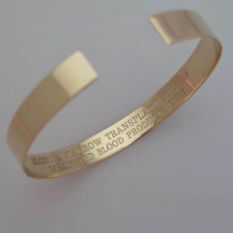 Personalized Gold Filled Cuff Inspirational Gift Allergy Alert Bracelet Diabetic,Epileptic Medical Alert Bracelet Medical ID Bracelet