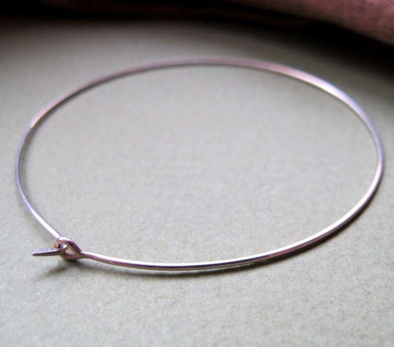 Thin Sterling Silver Bangle Bracelet Lightweight Bangle Etsy