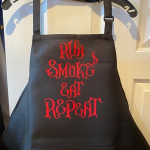 Rub Smoke Eat Repeat Apron