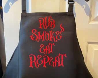 Rub Smoke Eat Repeat Apron