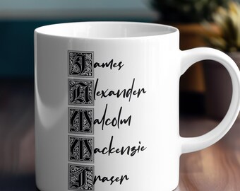 JAMMF Outlander Sassenach Clip Art, Gothic Style Names (Digital Download)