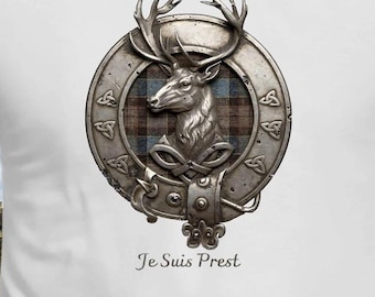 Fraser Clan Crest PNG, Stag Emblem, Scottish Tartan Badge, Outlander Highland Art (Digital Download)