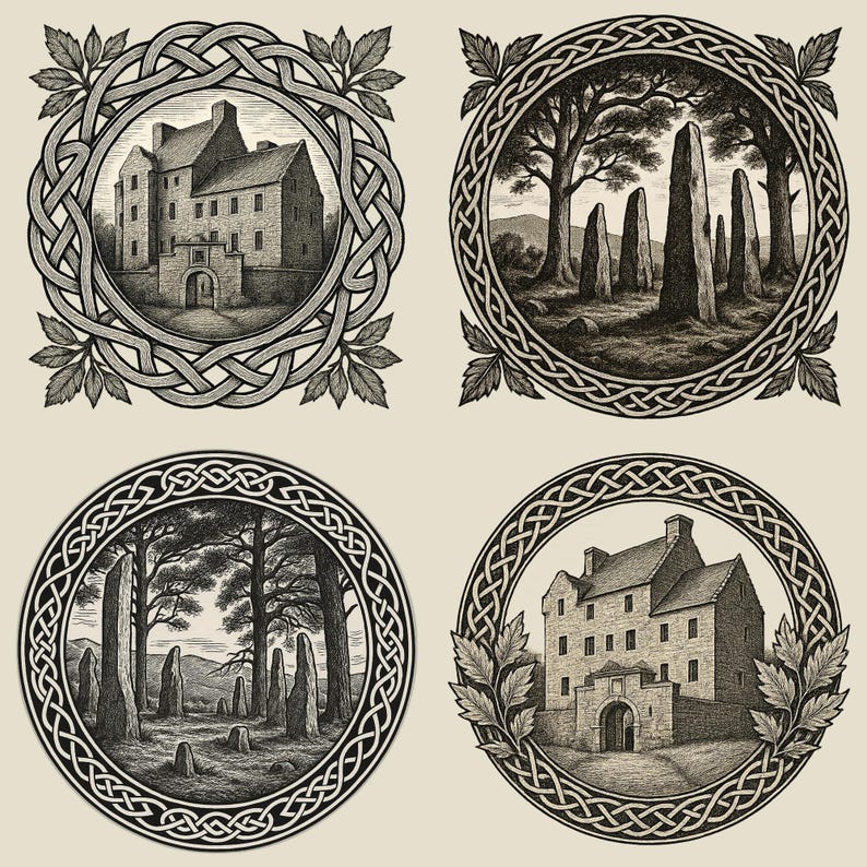 Outlander PNG Bundle – Celtic Clipart Circle Designs | Dragonfly ...