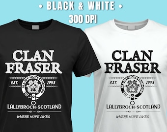 Clan Fraser Scottish Crest PNG, Outlander Lallybroch Highland Art (Digital Download)