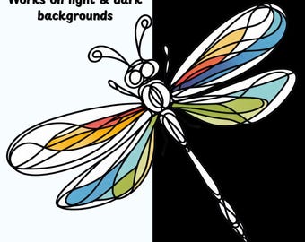Dragonfly Line Art Illustrations – Minimalist PNG Set (12 Designs)