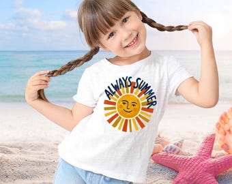 Always Summer PNG, Cute Gouache Smiling Sun Digital, Hand-Painted Summer Vibes Clipart, Summer Sublimation, High Res Summer  Design