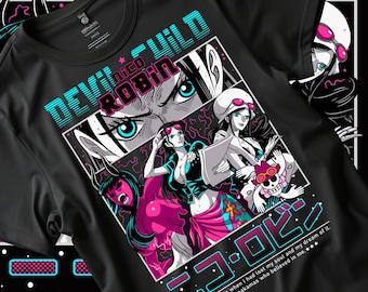 Fanart de Nico Robin "Niño Diablo" PNG / Cita de anime / Descarga digital