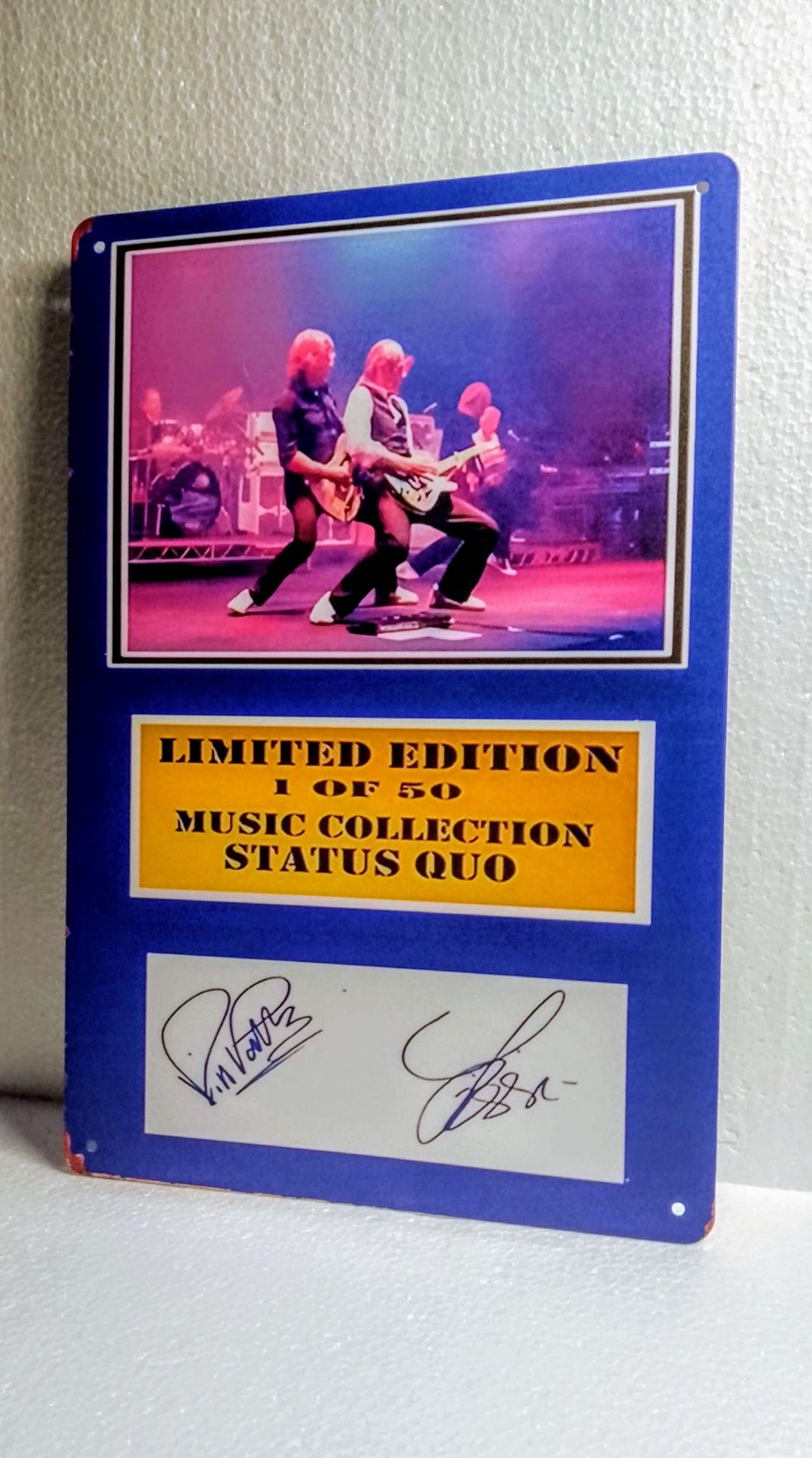 Status Quo Limited Edition Music Art Sign (8x12 Inch) Wall Signs Four ...