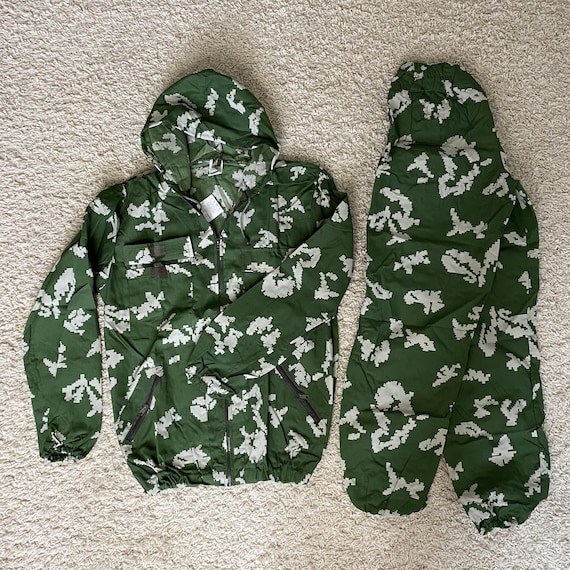 Camo Coverall Berezka With Hooded. Military Tactical Jumpsuit