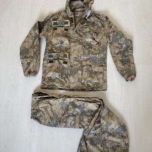 Camo suit Storm w/ Hooded. Military tactical Jumpsuit. Russian Sniper recon VDV coverall. Uniform Special Forces. Streetwear clothing.