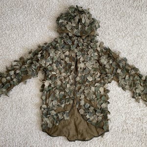 Płaszcz z kapturem Viper w kamuflażu 3D. Peleryna snajperska armii rosyjskiej. Taktyczny strój ghillie. Mundur sił specjalnych.