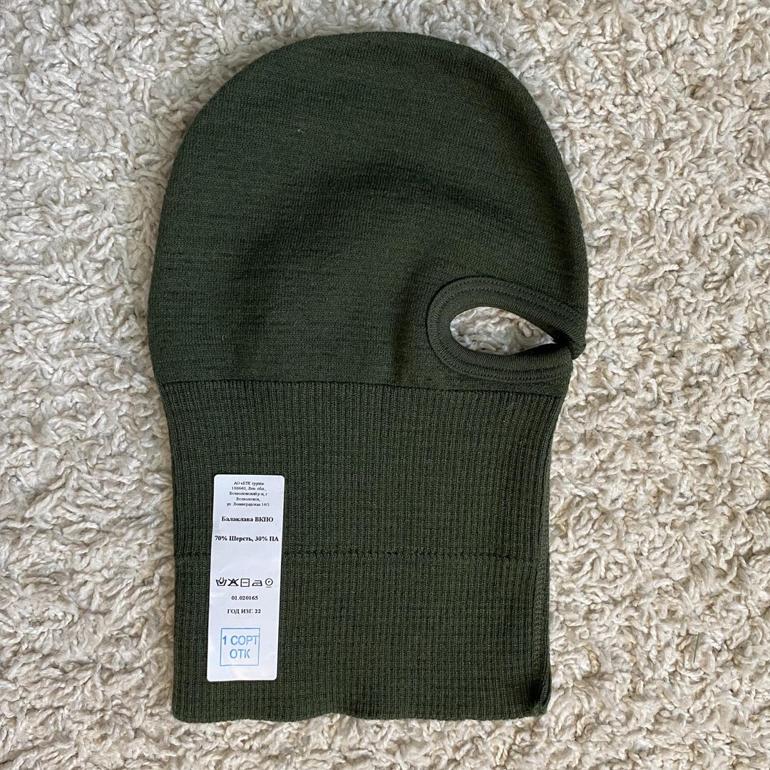 小物 TODAYFUL Wool Balaclava Original NATO Military Surplus Wool and Cotton Balaclava- OD Green