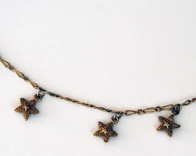 Vintage Gold Starfish Anklet