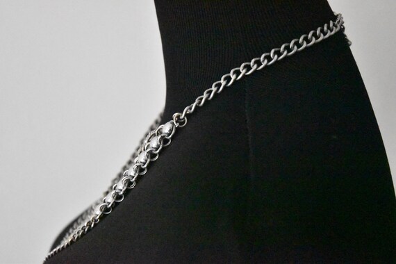 Bold Gothic Layered Chain Statement Necklace – Si… - image 5