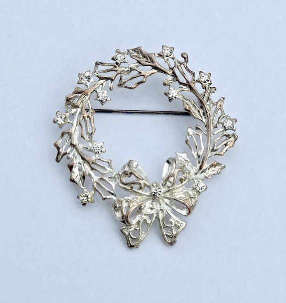 Authentic Christopher Radko Christmas Wreath Broo… - image 1