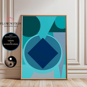 Arte murale con crescita geometrica – Stampa astratta motivazionale / Promemoria visivo per progressi e obiettivi, Arte per case eleganti, Arte alla moda