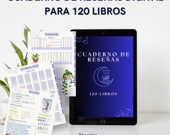 Cuaderno de Reseñas Literarias Digital - 120 Libros (Castellano)