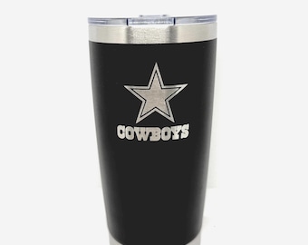 Custom Engraved Cowboys Tumbler: Dallas Football Fan Gift
