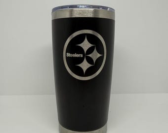 20oz Pittsburgh Steelers Custom Engraved Travel Mug - Etsy