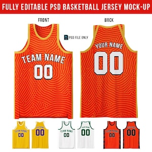 Customizable PSD Basketball Jersey Mock-up