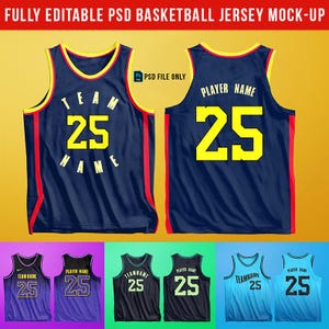 Customizable PSD Basketball Jersey Mock-up Version 2