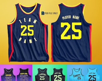 Customizable PSD Basketball Jersey Mock-up Version 2
