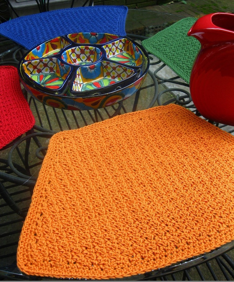 Mesa De Fiesta Placemats PDF Crochet Pattern Etsy