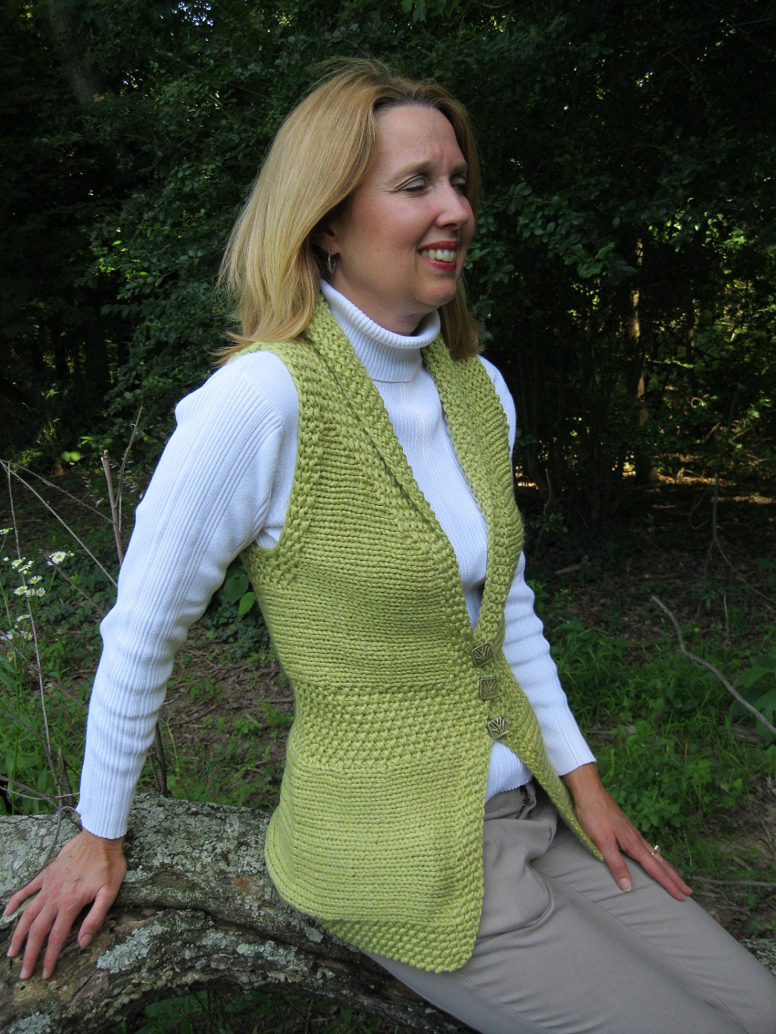 Shawl Collar Embrace Vest Knitting Pattern - Etsy