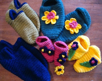 Pattern - The Knitter's Crocheted Slippers (PDF File)