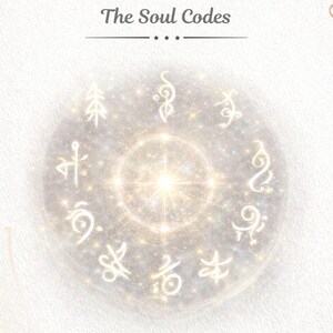 May include: Book cover titled "Light Language & The Soul Codes" by Aditi Ratna. The design features a central, glowing circular pattern with symbols and a bright core, set against a textured, off-white backdrop. The text is in a serif font.